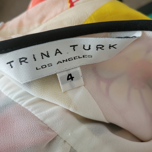 Trina Turk Silk Halter Top Dress Size 4 - Picture 4 of 5